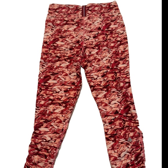 Four laps Leggings Confetti camp size Small $108 New With Tags Red - Picture 3 of 8